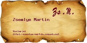 Zsemlye Martin névjegykártya